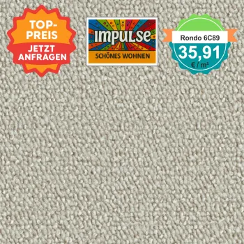 Vorwerk Teppichboden in Draufsicht – moderner Greige-Ton mit strukturierter Oberfläche, gleichmäßige Schlingenoptik in hochwertiger Ausführung